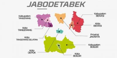 แผนที่ของ jabodetabek