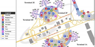 Soekarno hatta สนามบินเทอร์มินัล 2 แผนที่