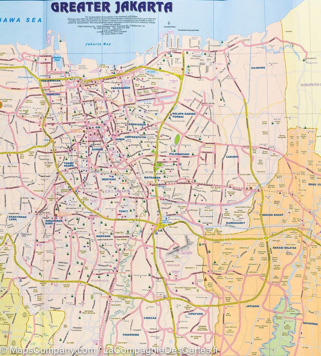 แผนที่ของถนนจาการ์ตา