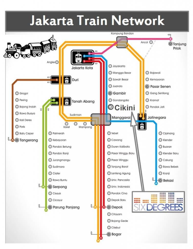 จาการ์ตา railway แผนที่