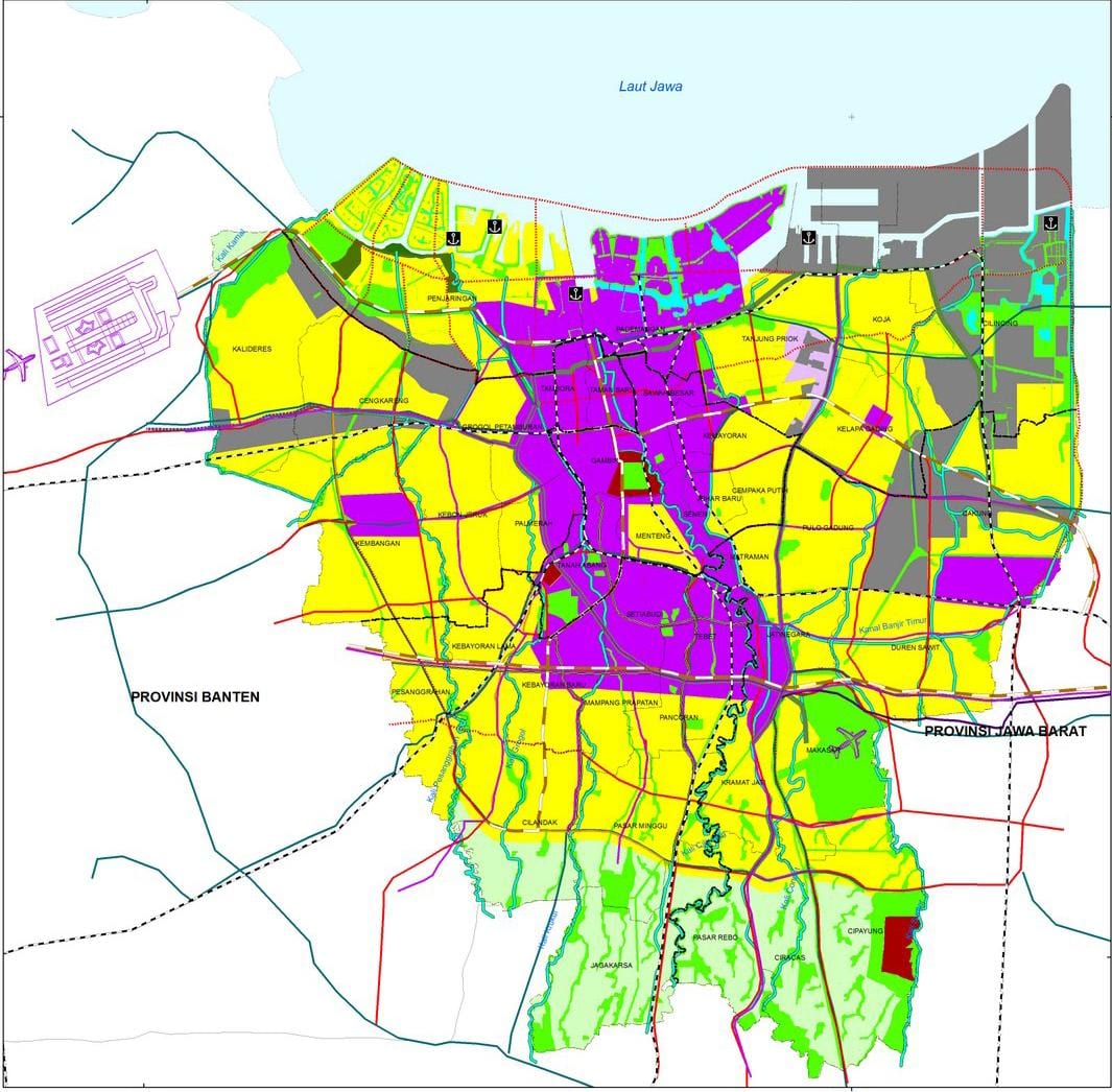 แผนที่ขอจาการ์ตา cbd