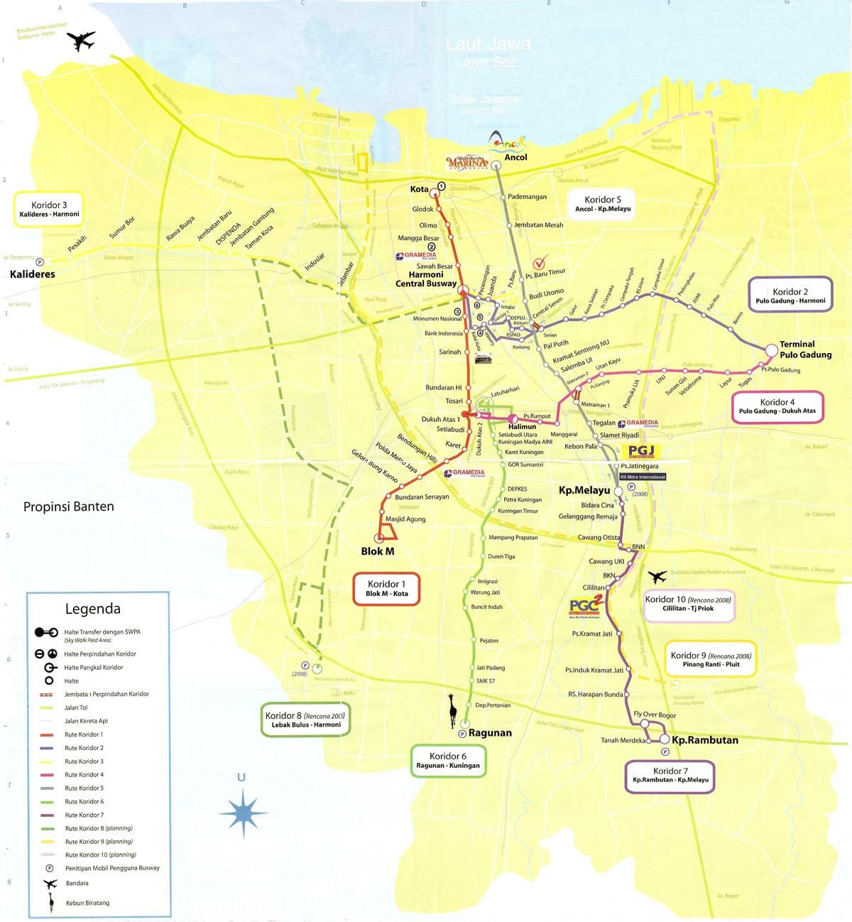แผนที่ของแผนที่ ancol จาการ์ตา