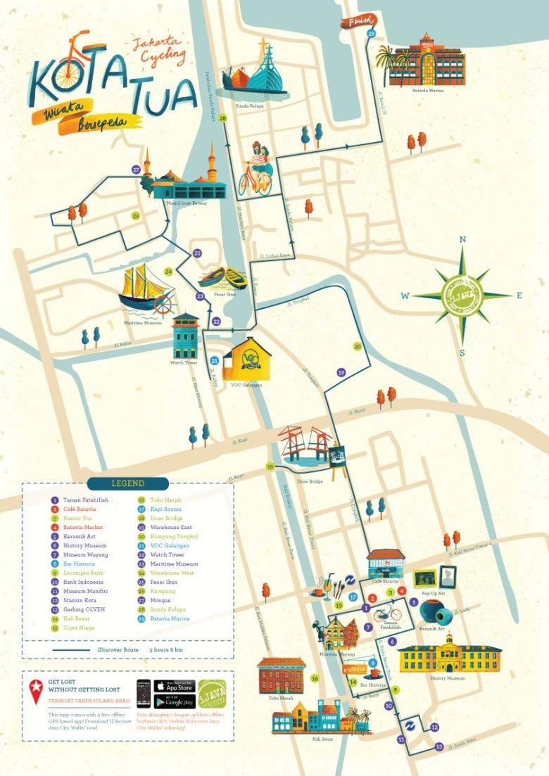 แผนที่ของ kota จาการ์ตา