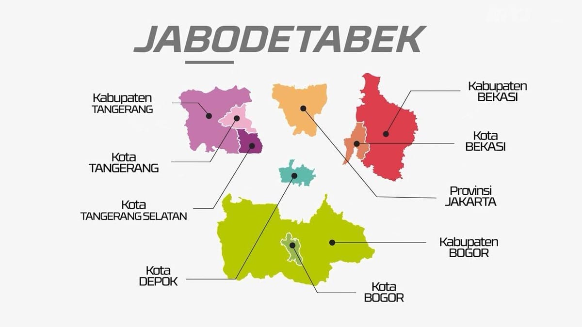 แผนที่ของ jabodetabek