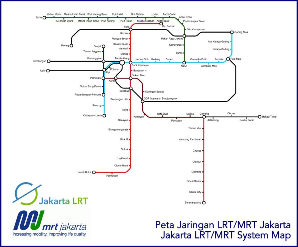 จาการ์ตา lrt แผนที่