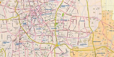 แผนที่ของถนนจาการ์ตา