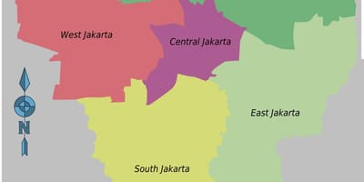เมืองหลวงของแผนที่อินโดนีเซีย