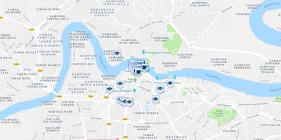 แผนที่ของ gambir