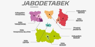 แผนที่ของ jabodetabek